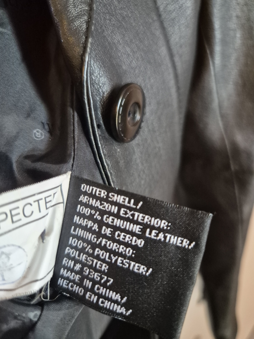 Vintage East 5th Black Leather Tailored Blazer Jacket - Picture 6 of 7